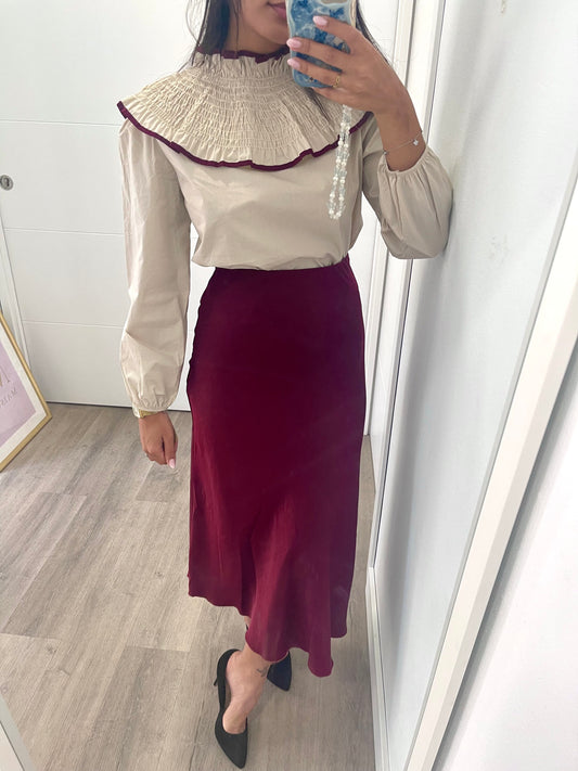 Falda Satinada