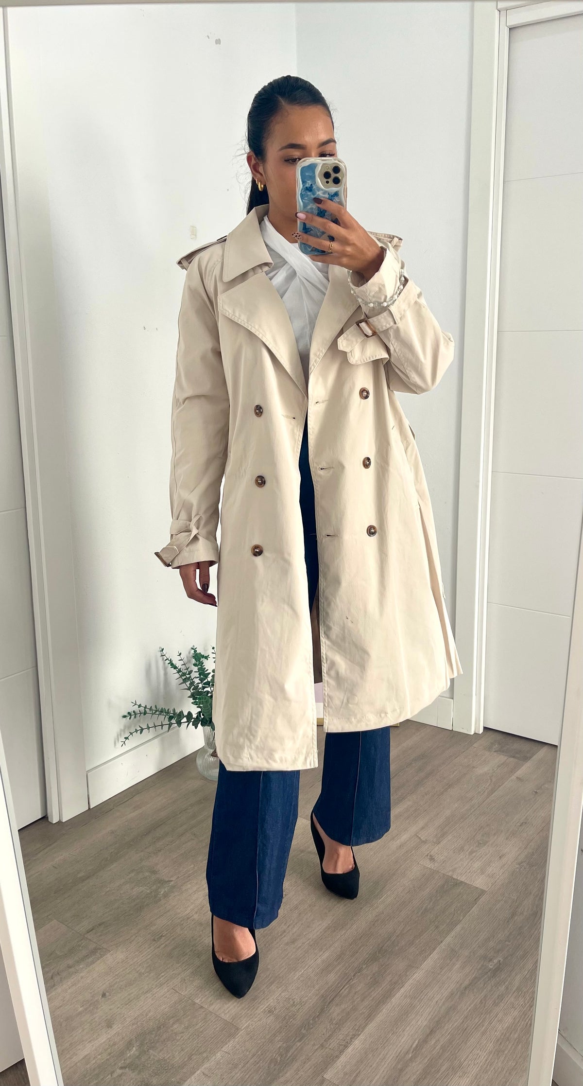 Gabardina Crema
