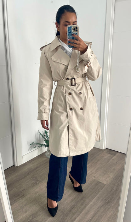 Gabardina Crema