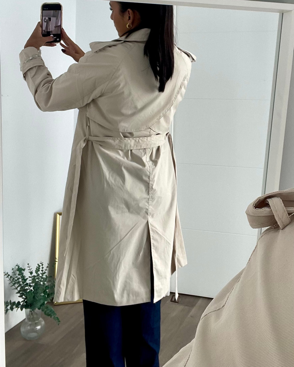Gabardina Crema