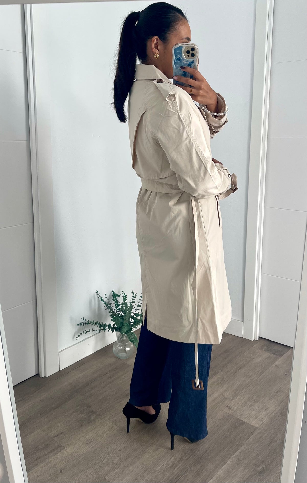 Gabardina Crema
